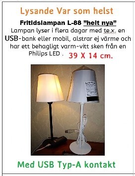 Bordslampa USB Lampa